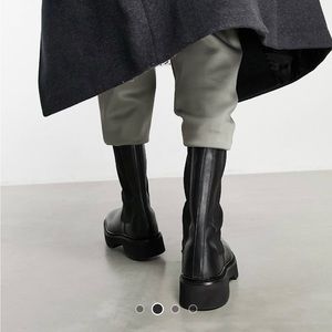 Leather High Chelsea calf boots